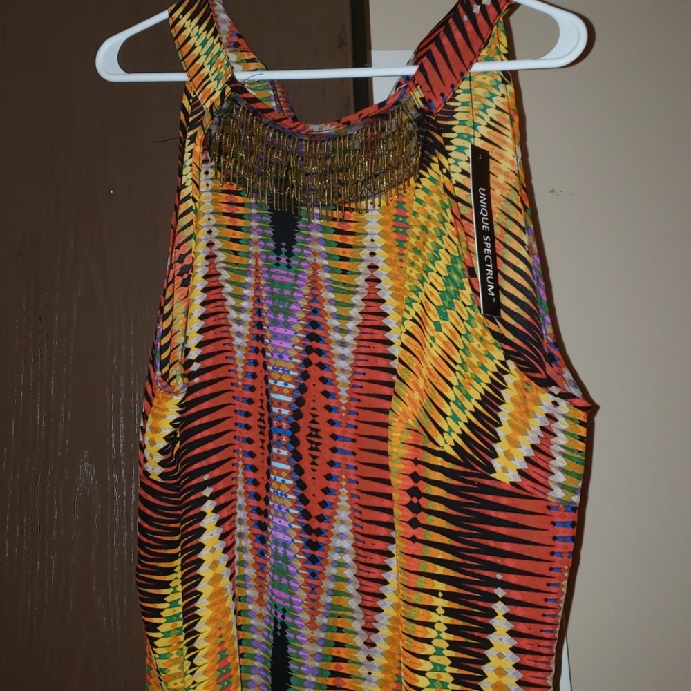 jeweled neck line top 1x fancy tank plus